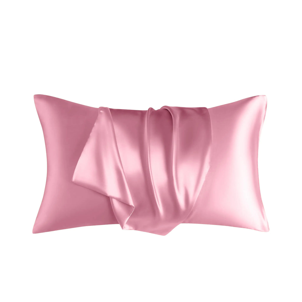Pink satin pillowcases (2pk)